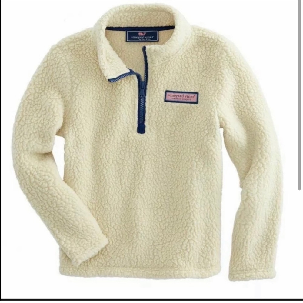 Vineyard Vines kids 3T Sherpa harbor 1/2 zip cozy fleece